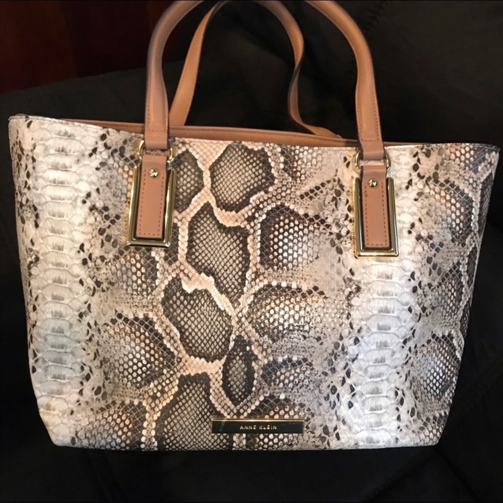 Anne Klein snake skin purse